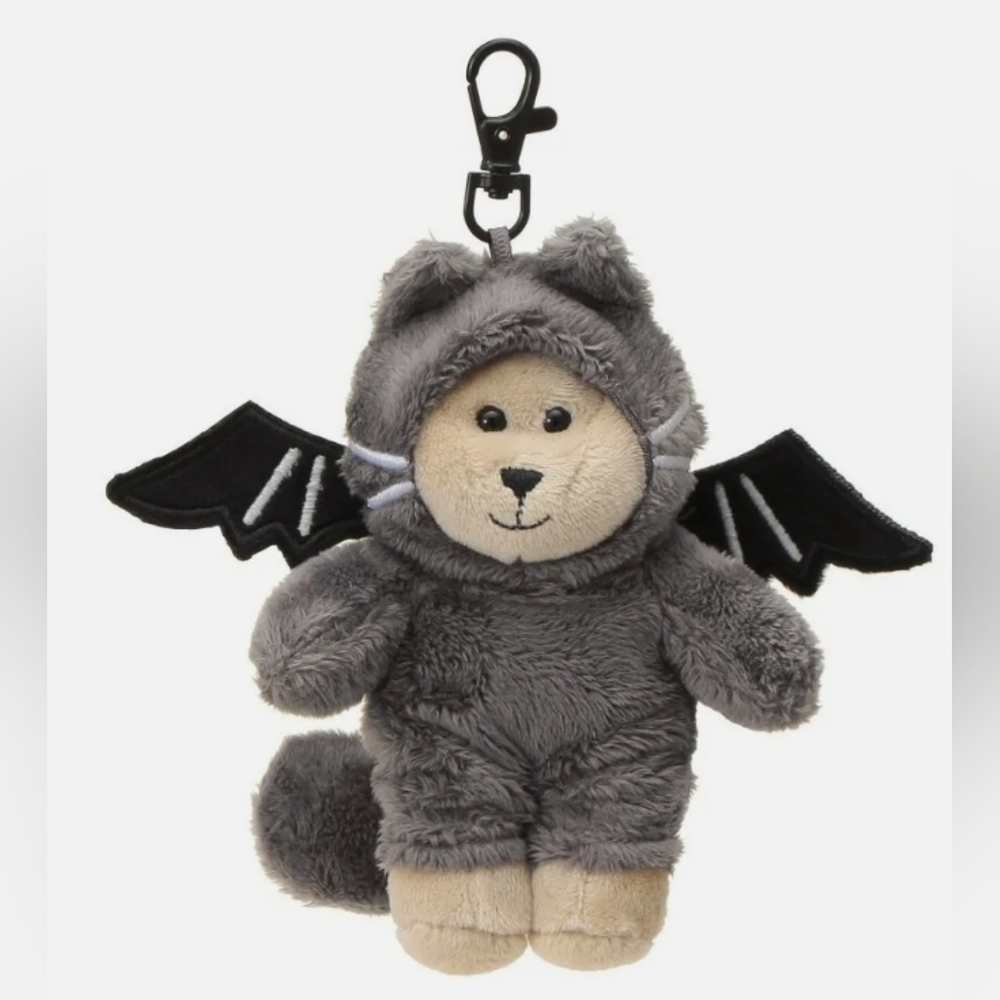 Starbucks Bearista Plush Mascot w/ Clip Parts Mini Halloween Bat Bear 2023 Japan
